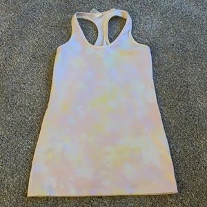 ivivva razorback tanktop light pink and yellow mix